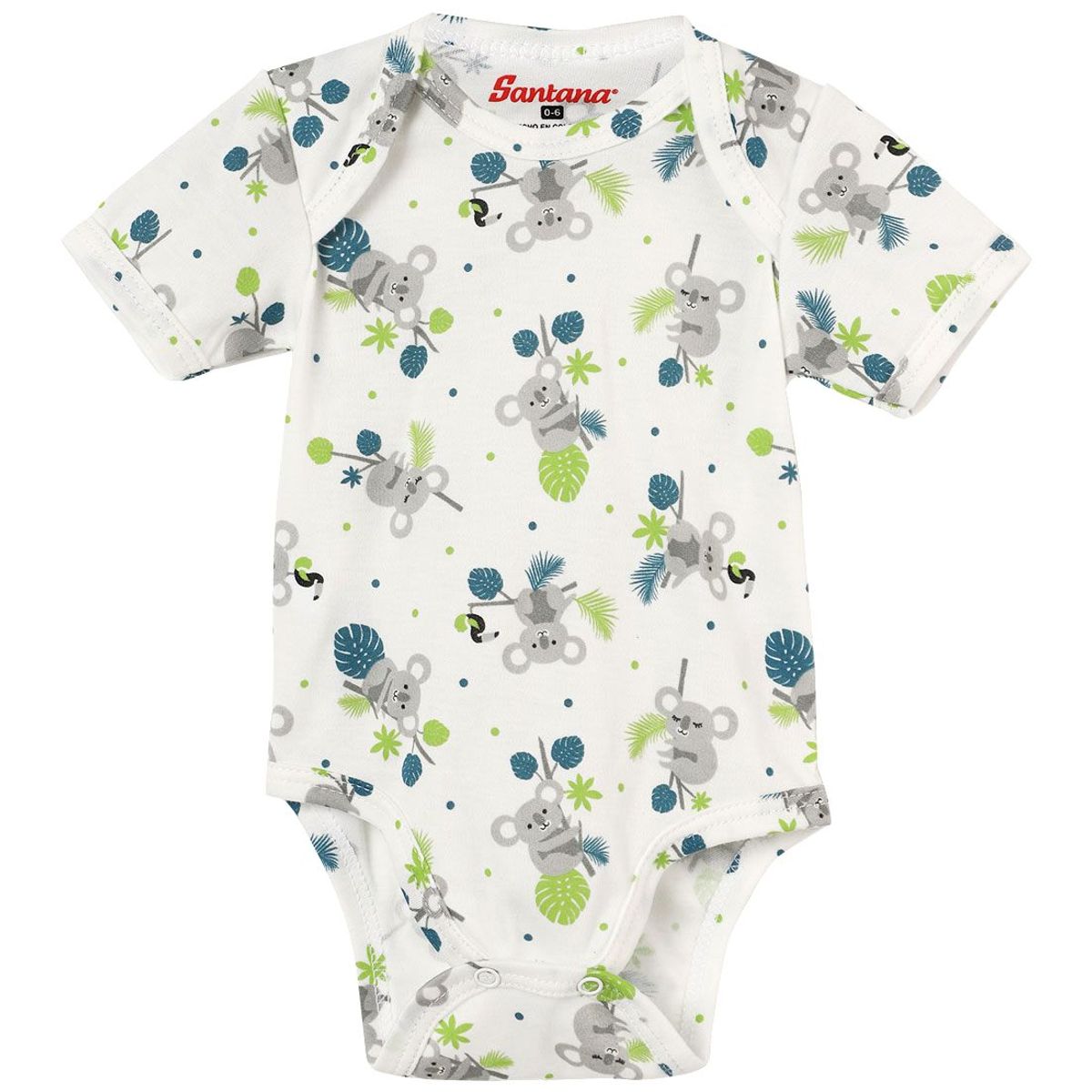 SANTANA - Body Bebé Manga Corta Niño Gris Medio