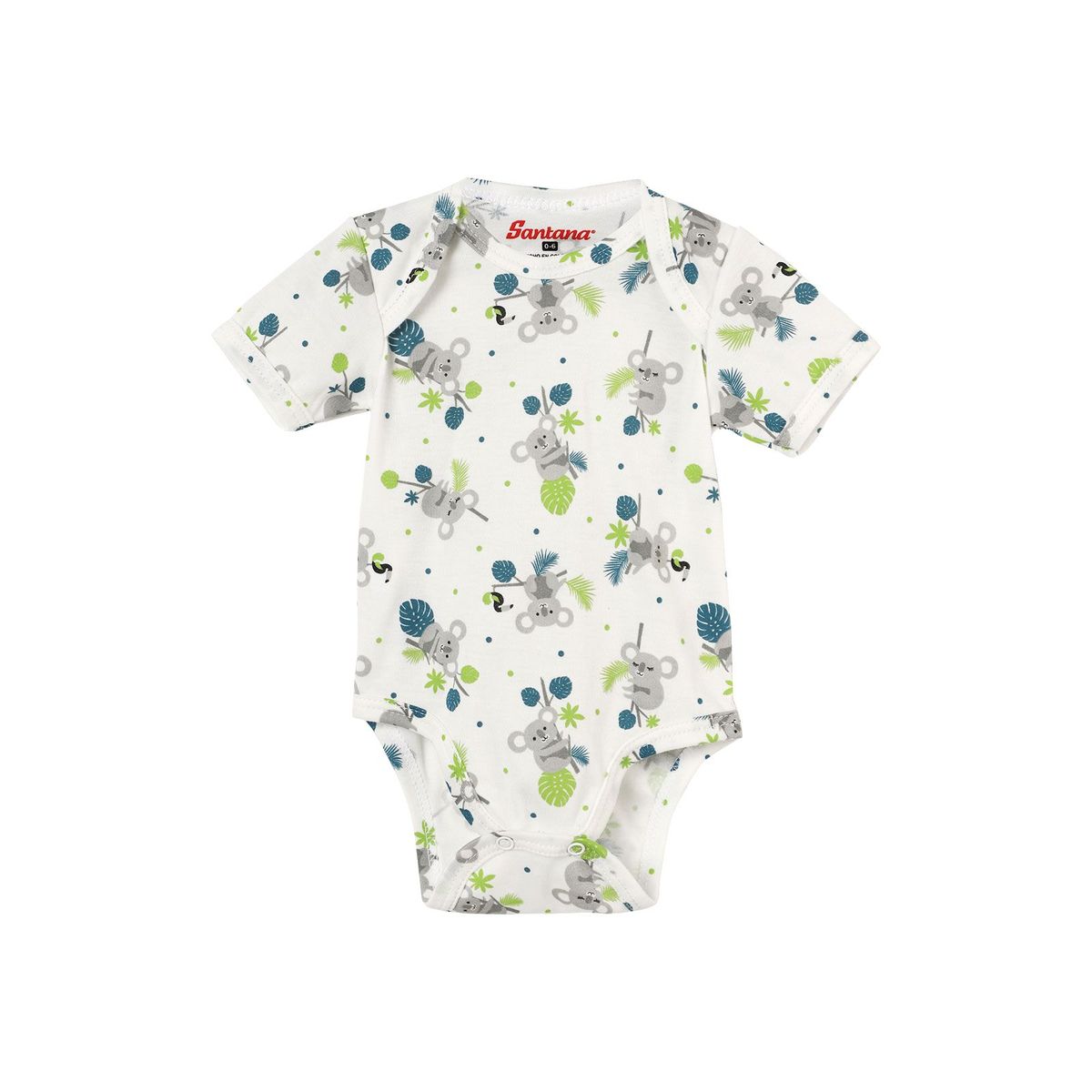 SANTANA - Body Bebé Manga Corta Niño Gris Medio