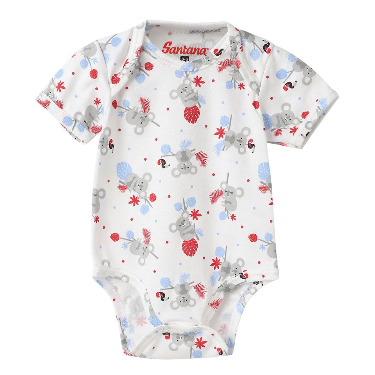 SANTANA - Body Bebé Manga Corta Niño Gris Oscuro