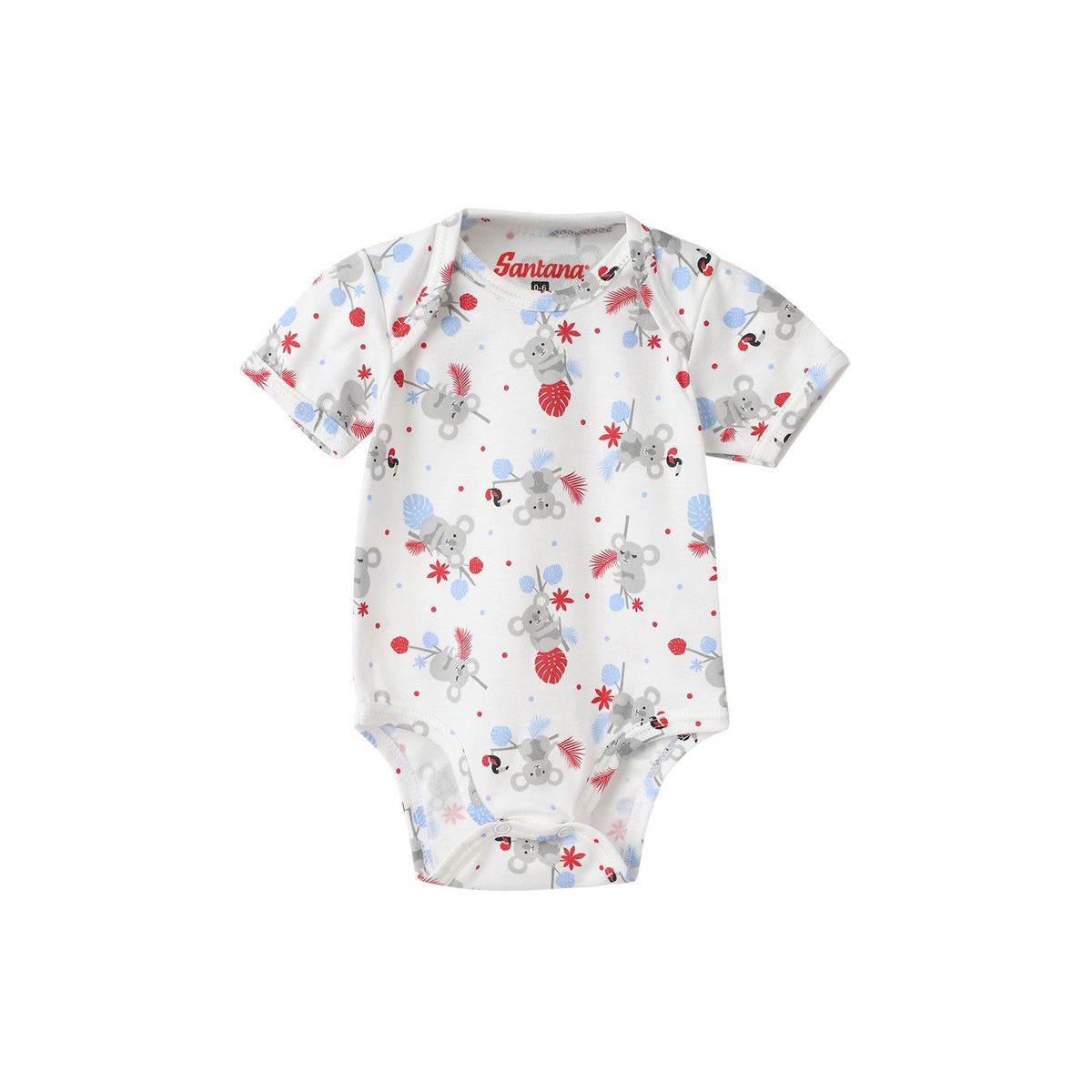 SANTANA - Body Bebé Manga Corta Niño Gris Oscuro