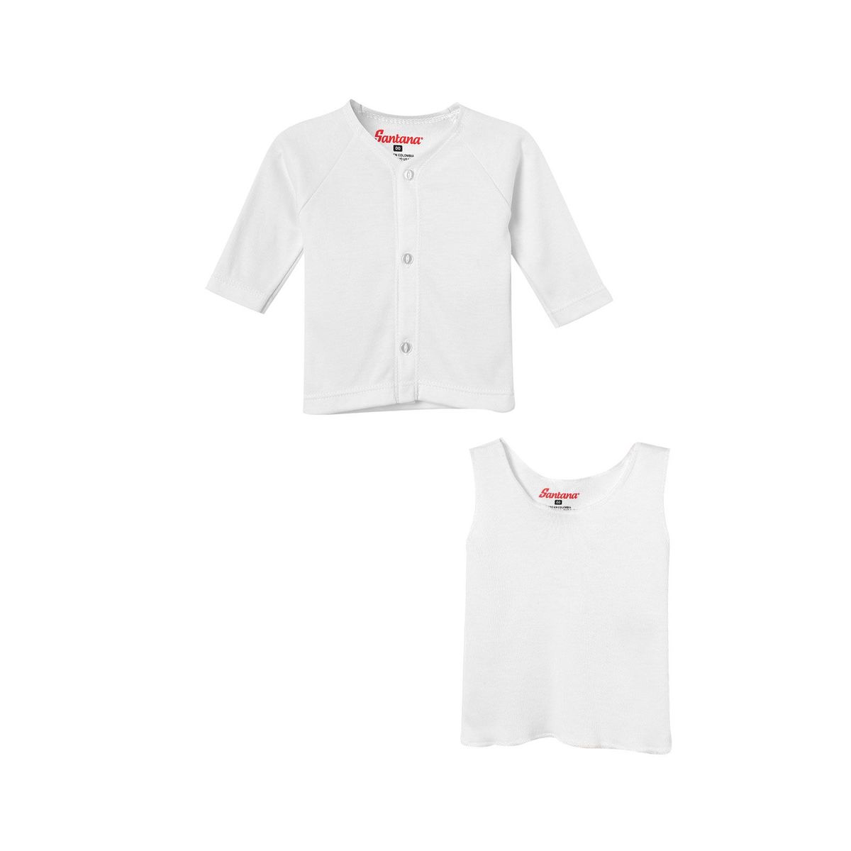 SANTANA - Juego Camiseta Manga Larga + Esqueleto Bebé Santana Blanco