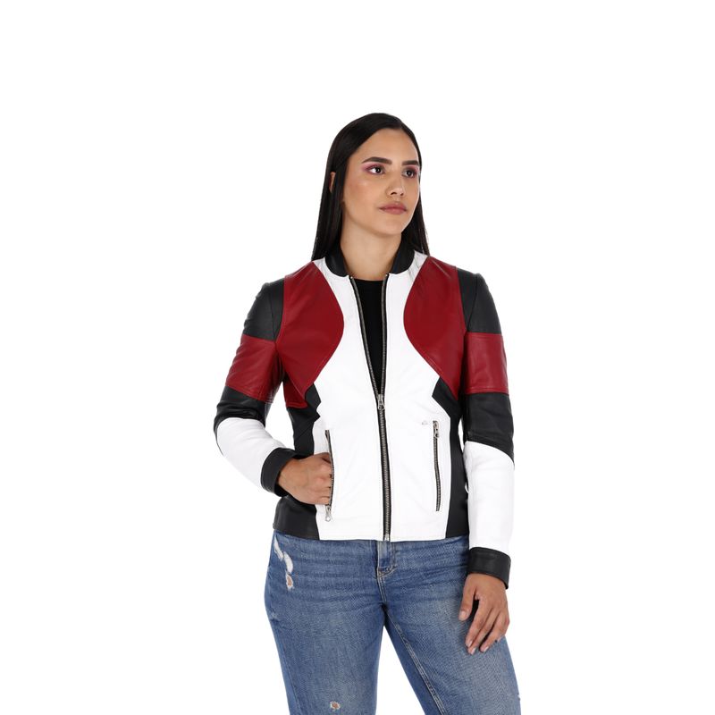 LA CHAQUETERIA - Chaqueta en Cuero Multicolor Akira