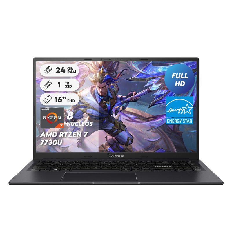 ASUS - Portátil Asus Ryzen 7 7730U RAM 24GB SSD 1 TERA 15.6 Pulgadas Computador Portátil
