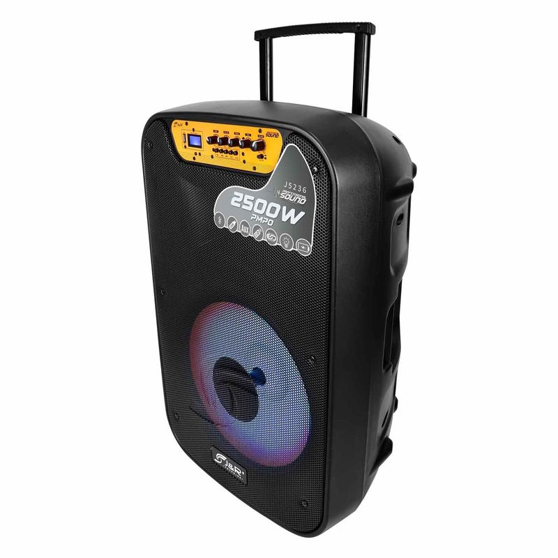 JYR TECHNOLOGY - CABINA ACTIVA RECARGABLE 2500W J5236  15 Pulgadas + Trípode