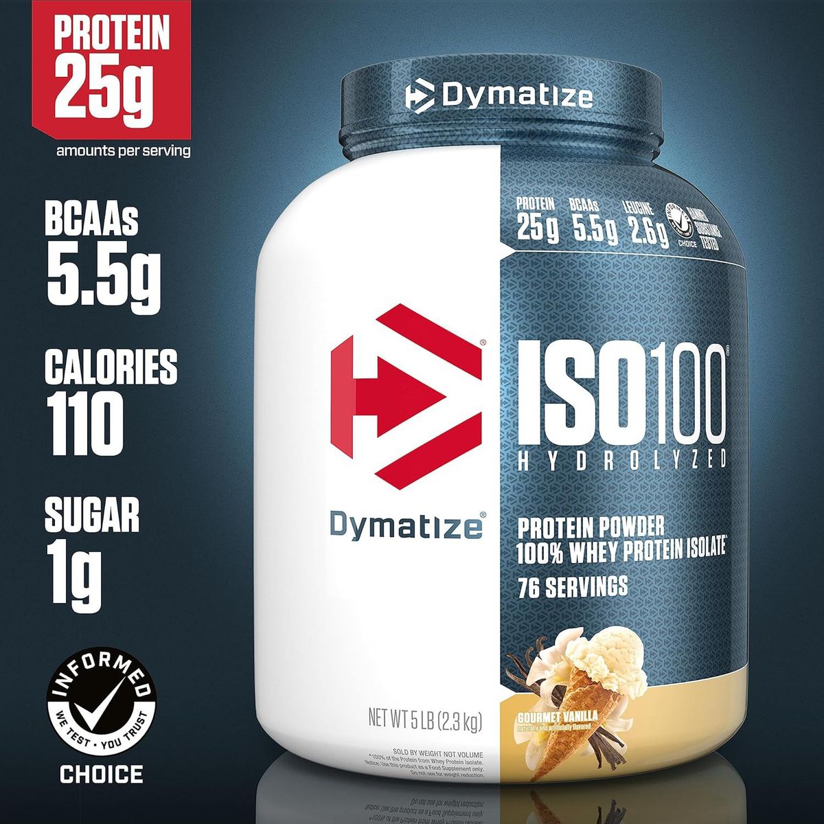 DYMATIZE - ISO 100 5 Libras Vainilla - Dymatize