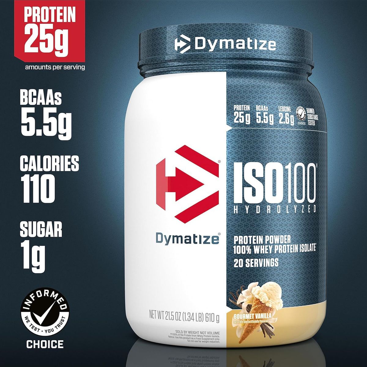 DYMATIZE - ISO 100 20 Servicios Vainilla - Dymatize