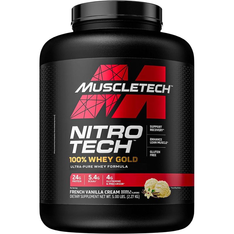MUSCLETECH - NitroTech 100% Whey Gold 5 Libras Vainilla - Muscletech
