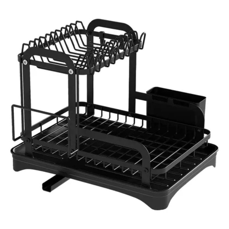 GENERICO - Estante Para Secar Platos Para Encimera De Cocina, 2 Niveles