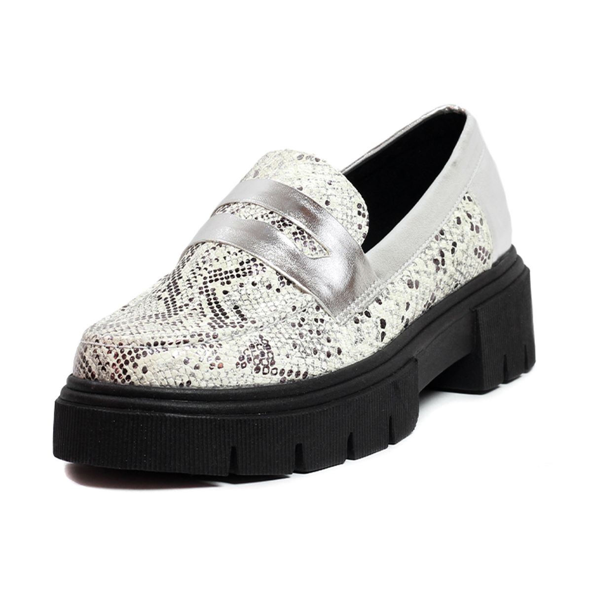 BALLERINA - Mocasines Gris Plata Ballerinas Moriath