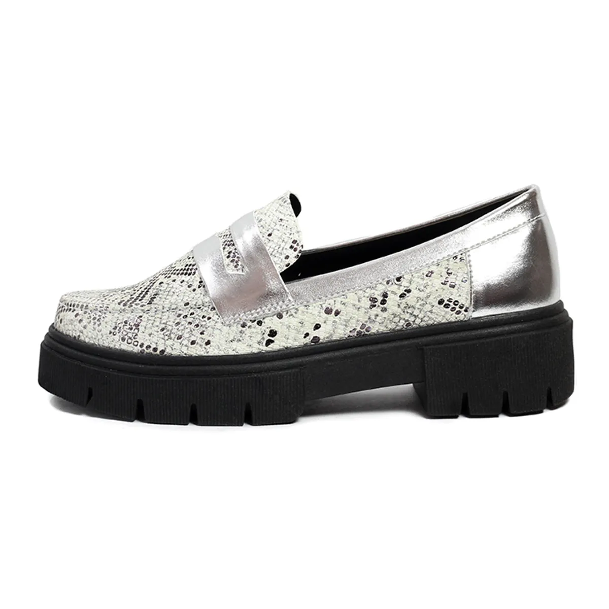 BALLERINA - Mocasines Gris Plata Ballerinas Moriath
