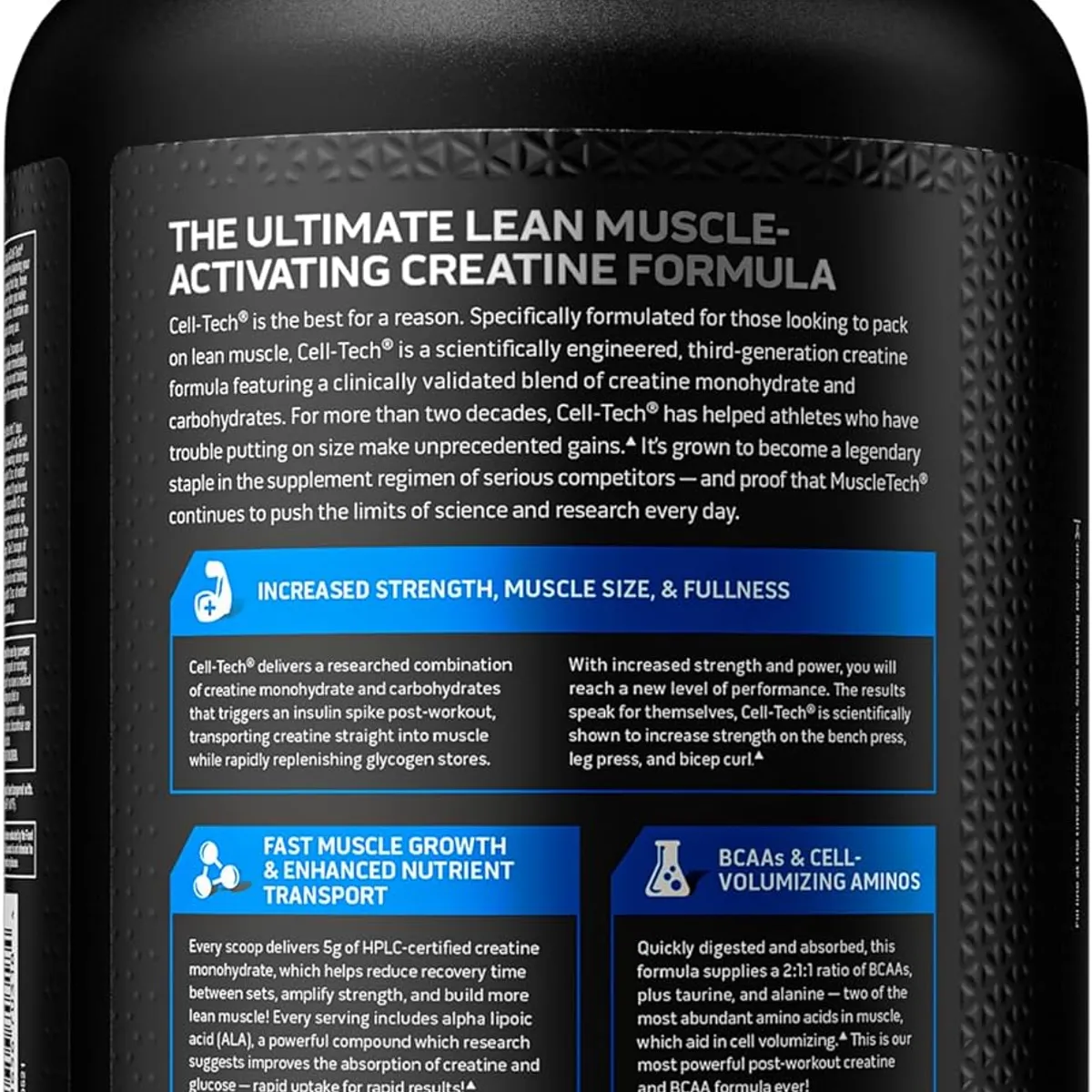 MUSCLETECH - Muscletech Cell Tech Creatine 3LB Creatina Monohidratada Ganancia Muscular