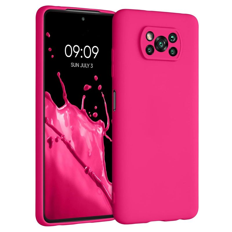 GENERICO - Funda Estuche Silicone Case Compatible Xiaomi Poco X3 Fucsia