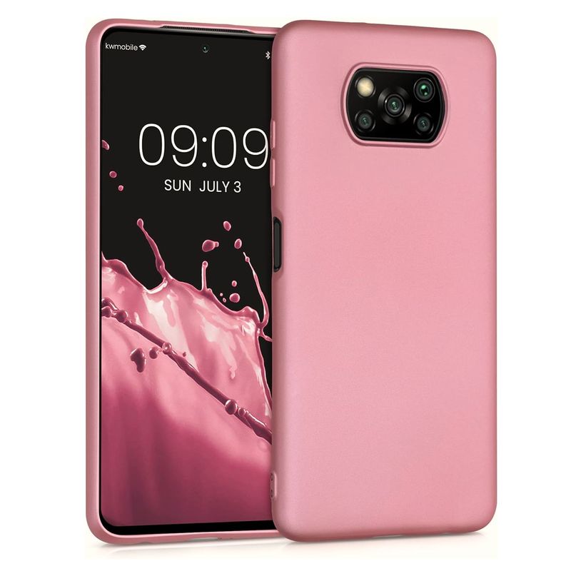 GENERICO - Funda Estuche Silicone Case Compatible Xiaomi Poco X3 Rosa