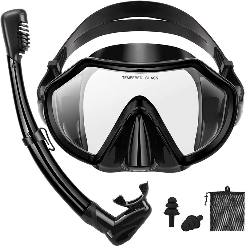 GEF - Set Snorkel Careta Gafas Buceo Mascara Natacion Profesional
