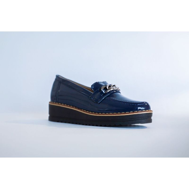 GENERICO - Mocasines Mía Azul Charol mujer Calzado Lars
