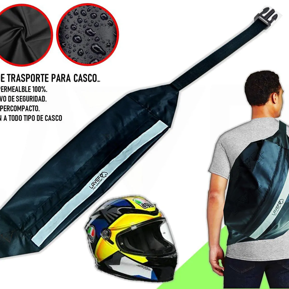 LAVEF - Tula ParaTransporte De Casco - Bolso Impermeable Para Moto