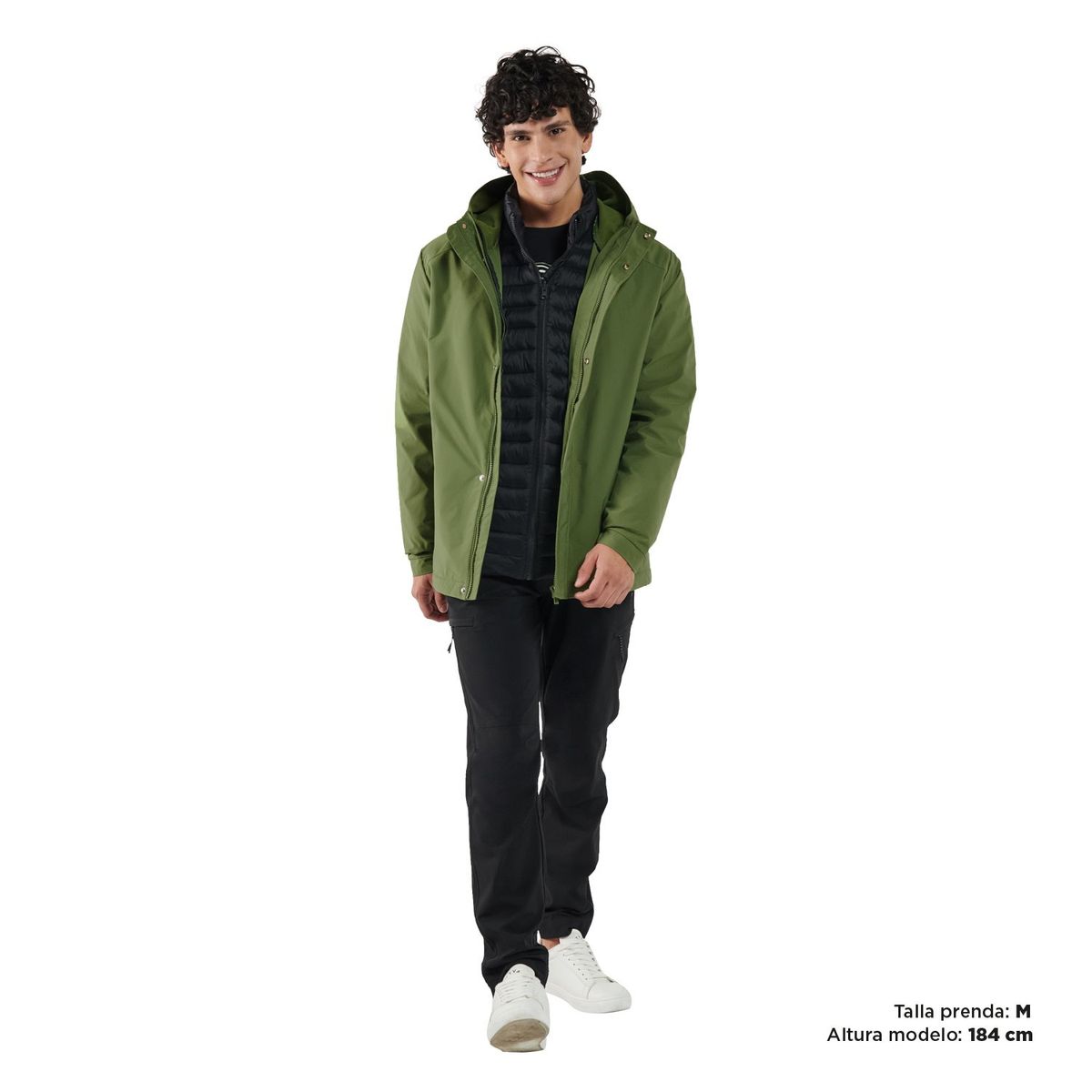 TOTTO - Chaqueta 3 en 1 Maubois Hombre Negra