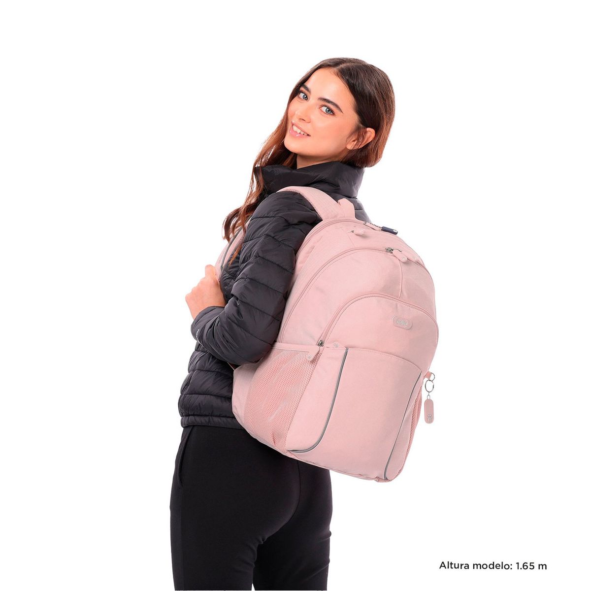 TOTTO - Morral Universitario Porta PC 15.4" Cambri 2.0 Rosado Mujer