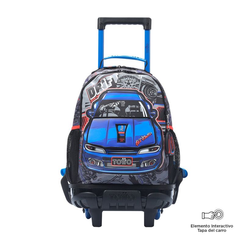 TOTTO - Morral con Ruedas para Niño Racing M Azul