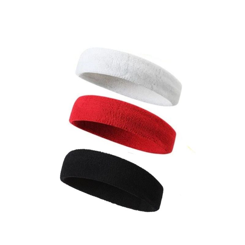 GENERICO - Balaca X 3 Unid Banda Toalla Elastica de Cabello Deporte Fitness