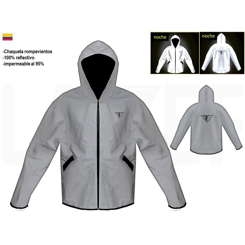 LAVEF - Chaqueta Reflectiva 100 Cortavientos Unisex TALLA M