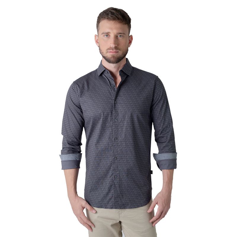 DKNY - Camisa casual Blk para Hombre Negro