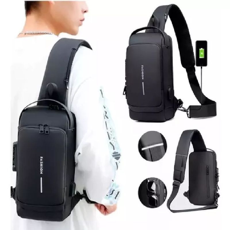 SKY - Bolso Manos Libres Mini Morral Hombre Tipo Pechera