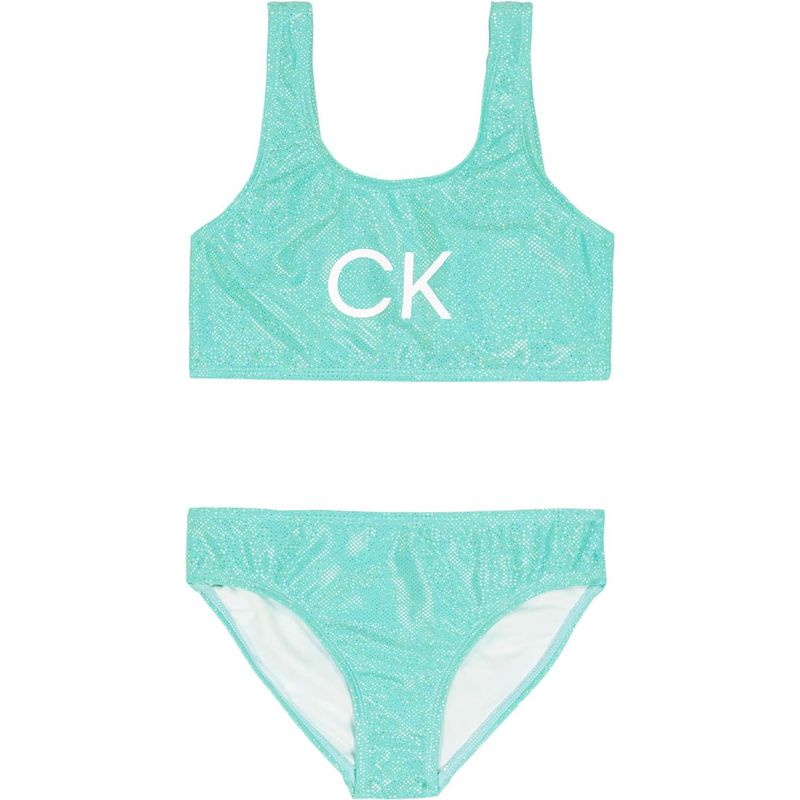 CALVIN KLEIN - Bikini Con Brassier Para Niña Calvin Klein Verde Calvin Klein