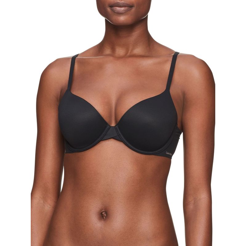 CALVIN KLEIN - Brassier Negro Microfibra Modern Camiseta Embedded Mujer Negro Calvin Klein