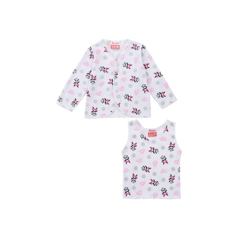 SANTANA - Camiseta Manga Larga + Esqueleto Bebé Niña Fucsia Oscuro