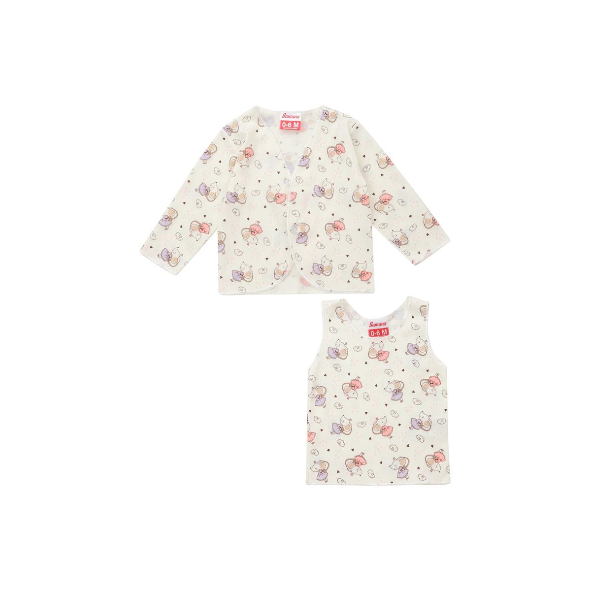 SANTANA - Camiseta Manga Larga + Esqueleto Bebé Niña Amatista