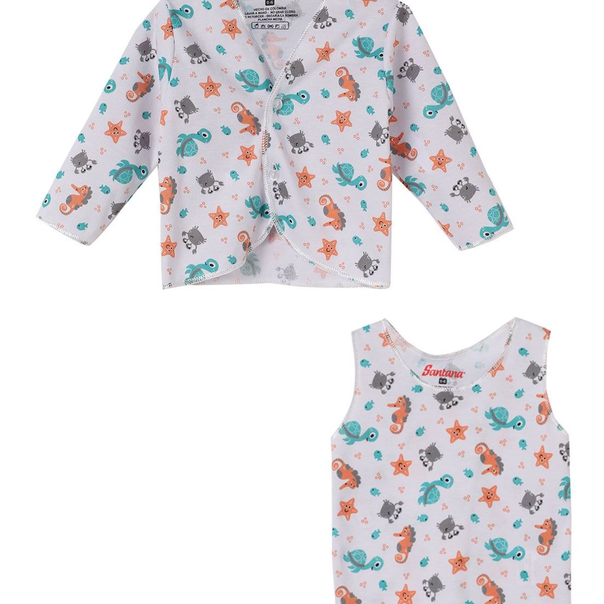 SANTANA - Camiseta Manga Larga + Esqueleto Bebé Niño Benetton