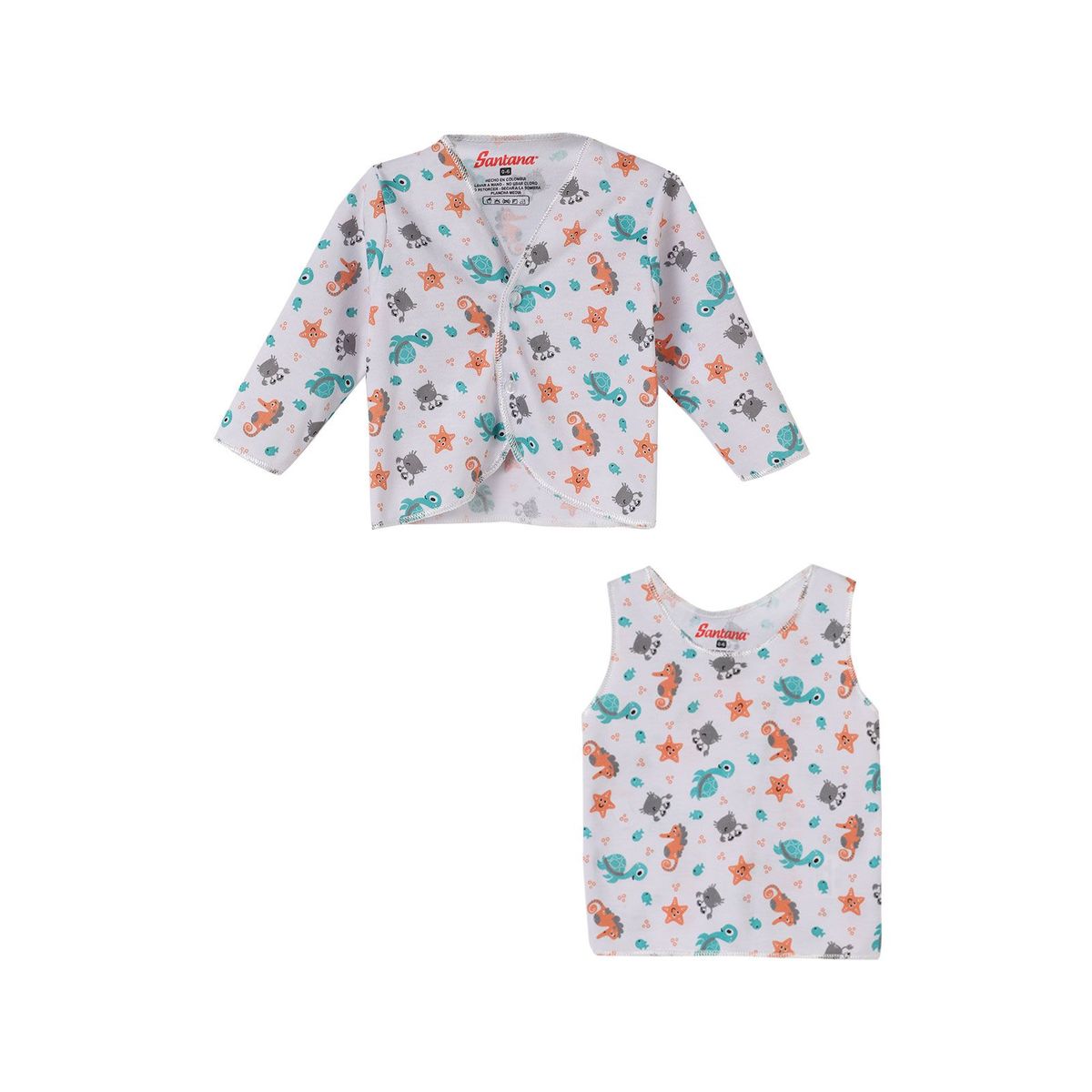 SANTANA - Camiseta Manga Larga + Esqueleto Bebé Niño Benetton