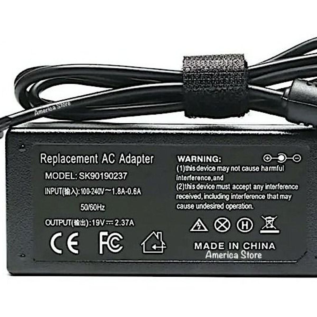 GENERICO - Cargador Para Portatil Asus Toshiba 19v 237a 45w Punta 5525mm