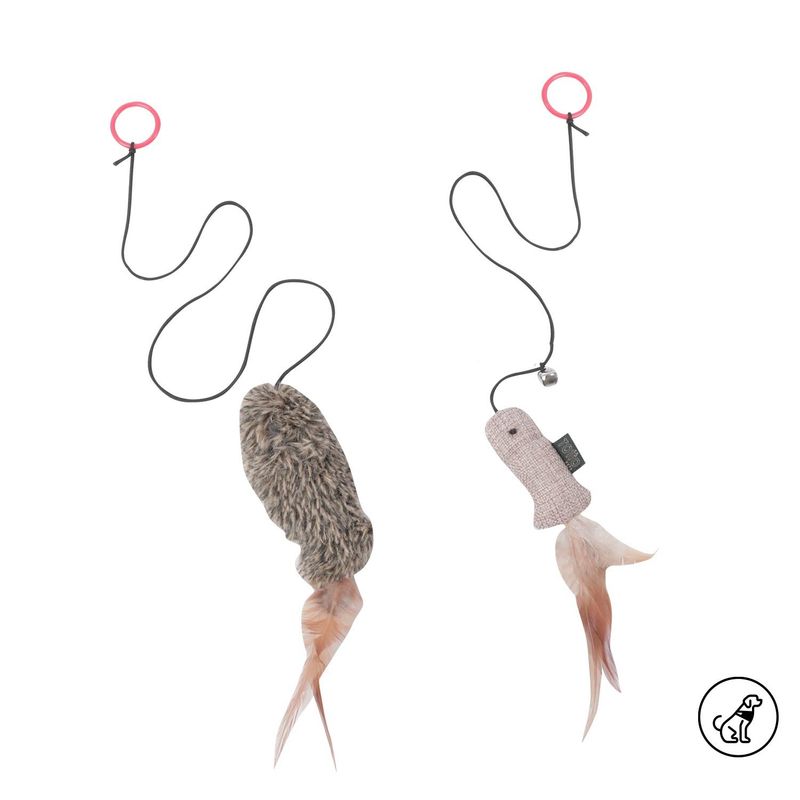 TOTTO - Juguete para mascota Finger Set X2 Café