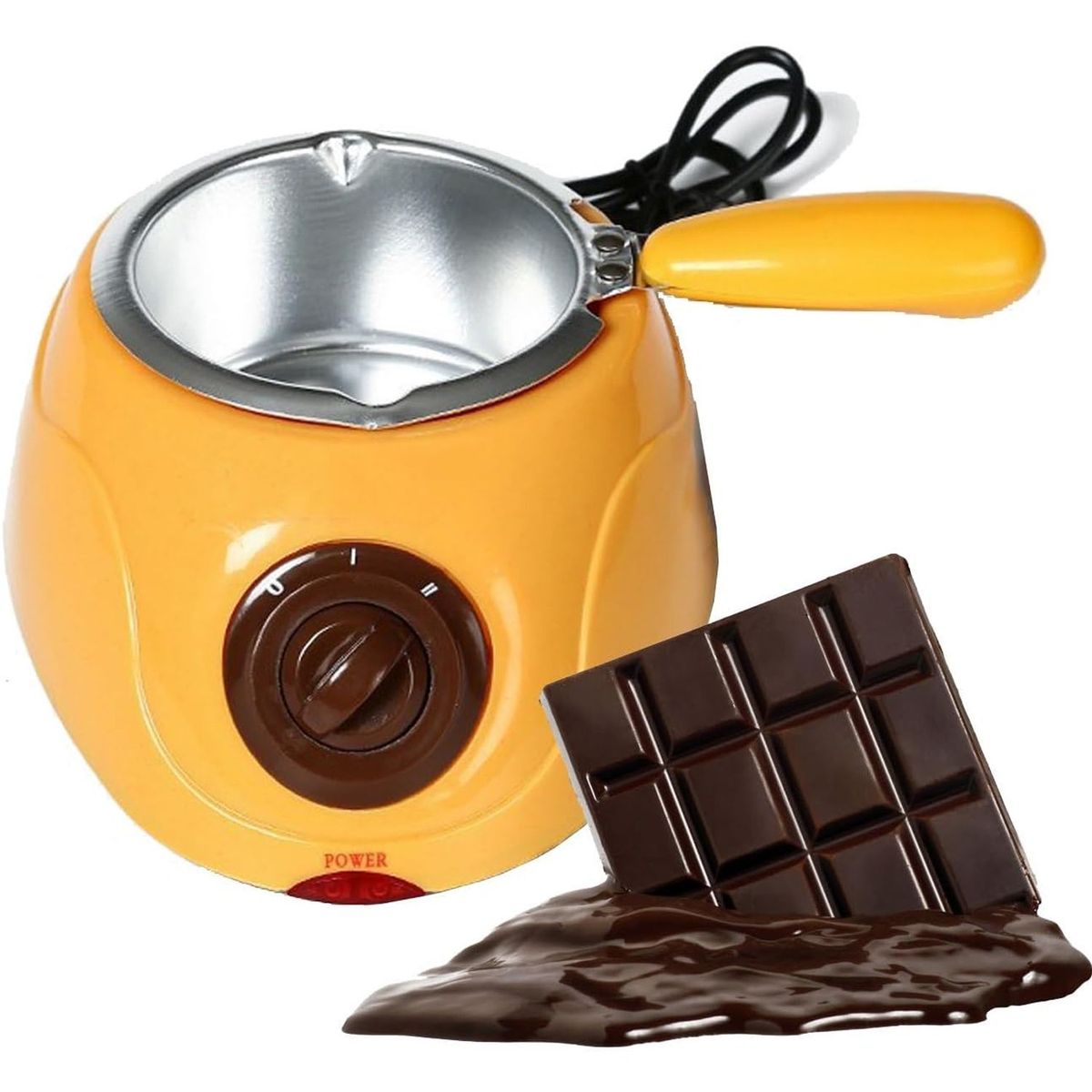 ONE PIXEL - Olla Fusión Chocolate Calentador Derretir Eléctrico Moldes Amarillo