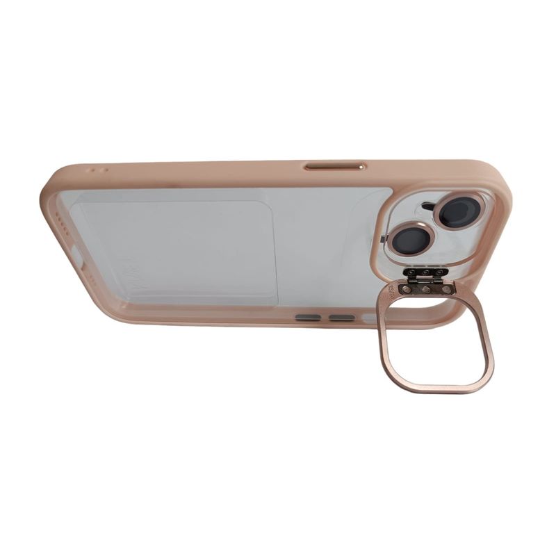 PYX - Estuche Compatible iPhone 15 Con Kit Lentes Y Soporte De Cámaras Rosa