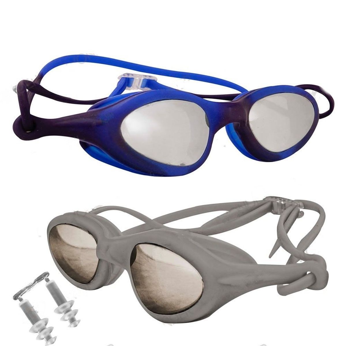 GENERICO - Gafas Natación + Tapa Oídos + Estuche Kit Piscina Entrena