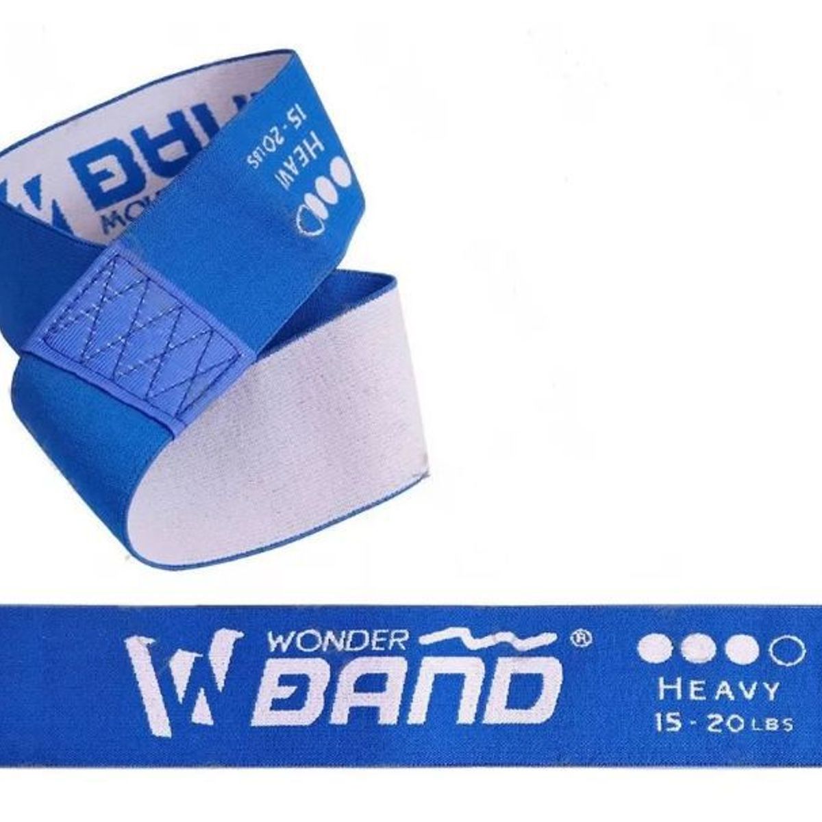 GENERICO - Banda Elástica Tela Resistencia Wonder Azul 15-20lb Fuerte