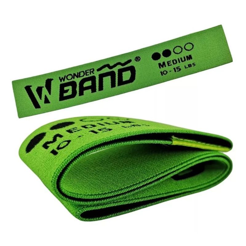 GENERICO - Banda Elástica Tela Resistencia Wonder Verde 10-15lb Medio