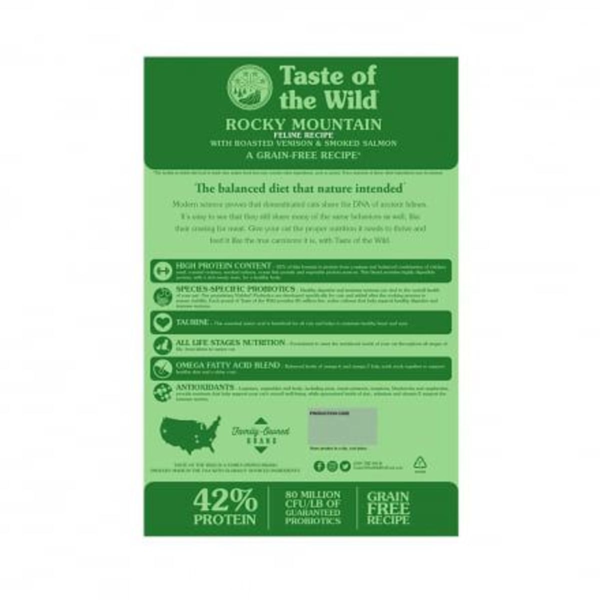 TASTE OF THE WILD - Alimento Taste Of The Wild Wild Rocky Mountain Feline 14Lbs
