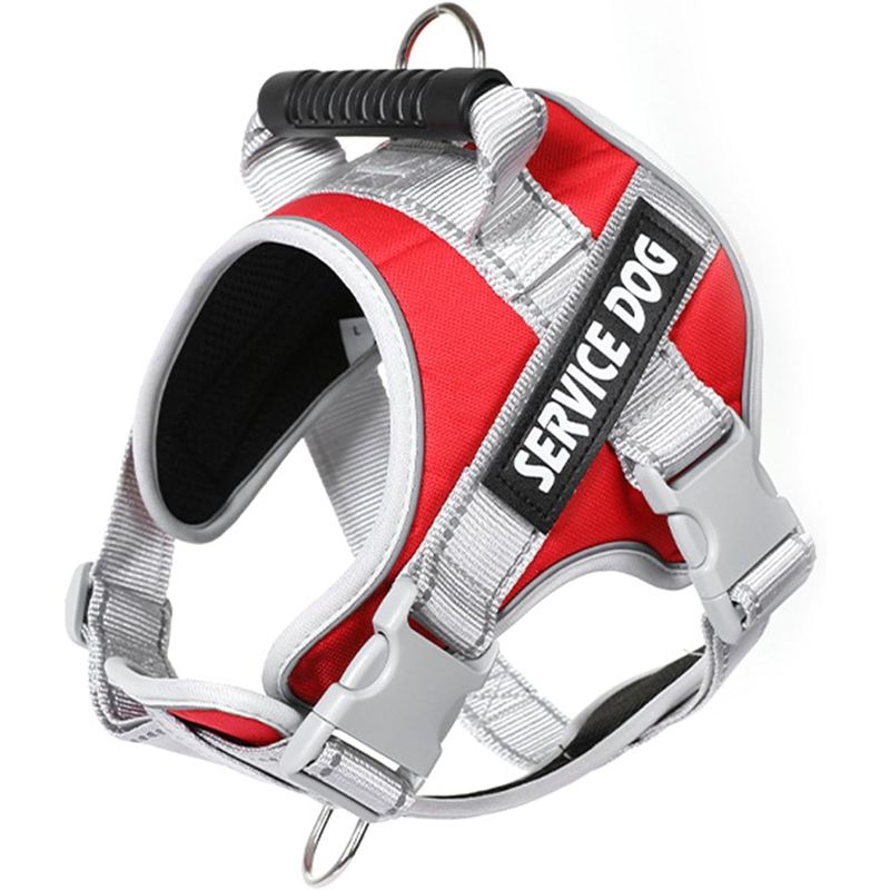 WUUFU - Arnes Pechera Chaleco Perro Service Dog  Talla M Rojo