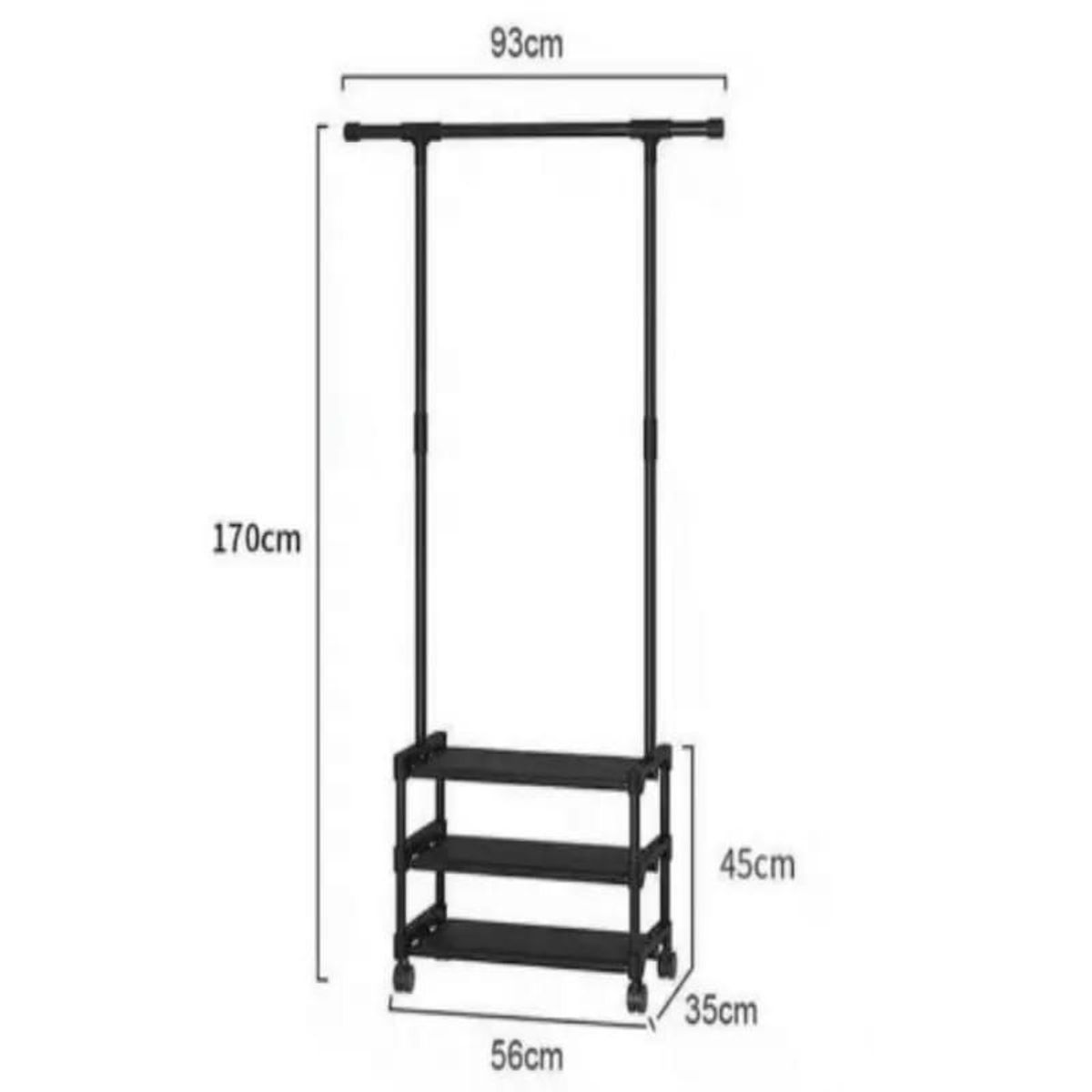 GENERICO - Perchero De Ruedas Mueble Organizador De Ropa