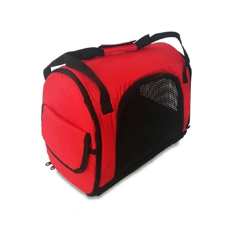 GENERICO - Maletín Morral Cargador Mediano ROJO Para Perros Y Gatos