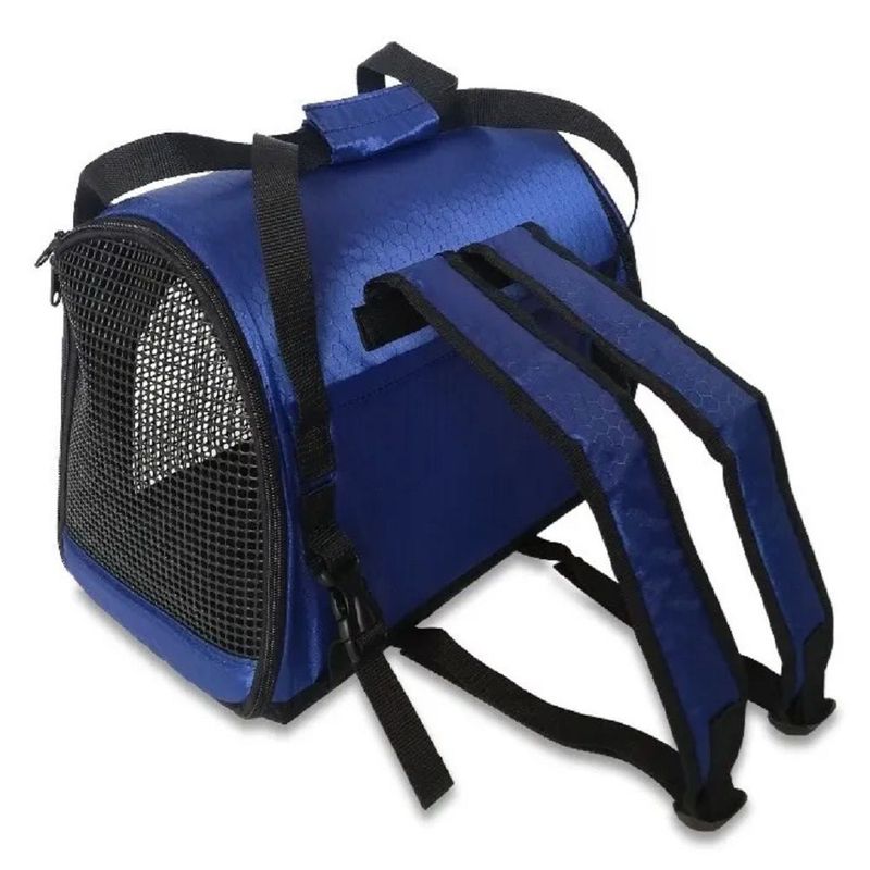 GENERICO - Maletín Morral Cargador Mediano AZUL Para Perros Y Gatos