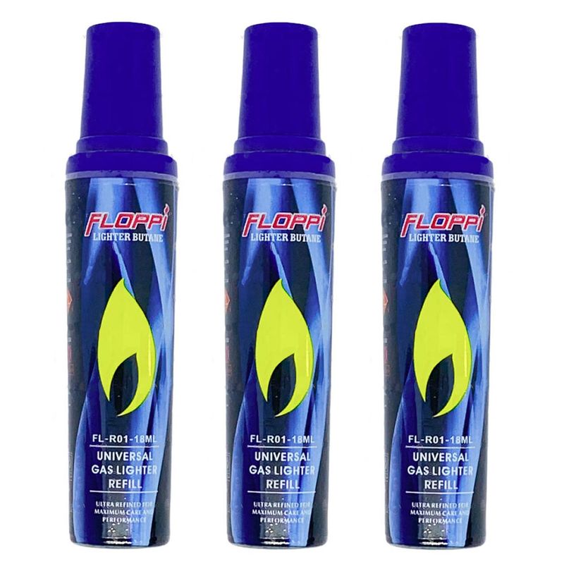 GENERICO - Recarga Gas Butano X 3 Pipetas Sopletes Encendedor Flameador