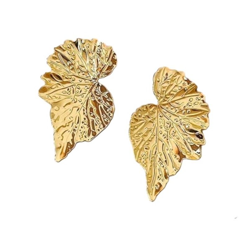 VANIDADES COLLECTIONS - Aretes Para Mujer Aretes De Moda Para Dama Aretes Hojas Dora