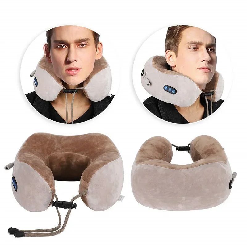 GENERICO - Masajeador Almohada Cervical Cuello De Viaje U Recargable