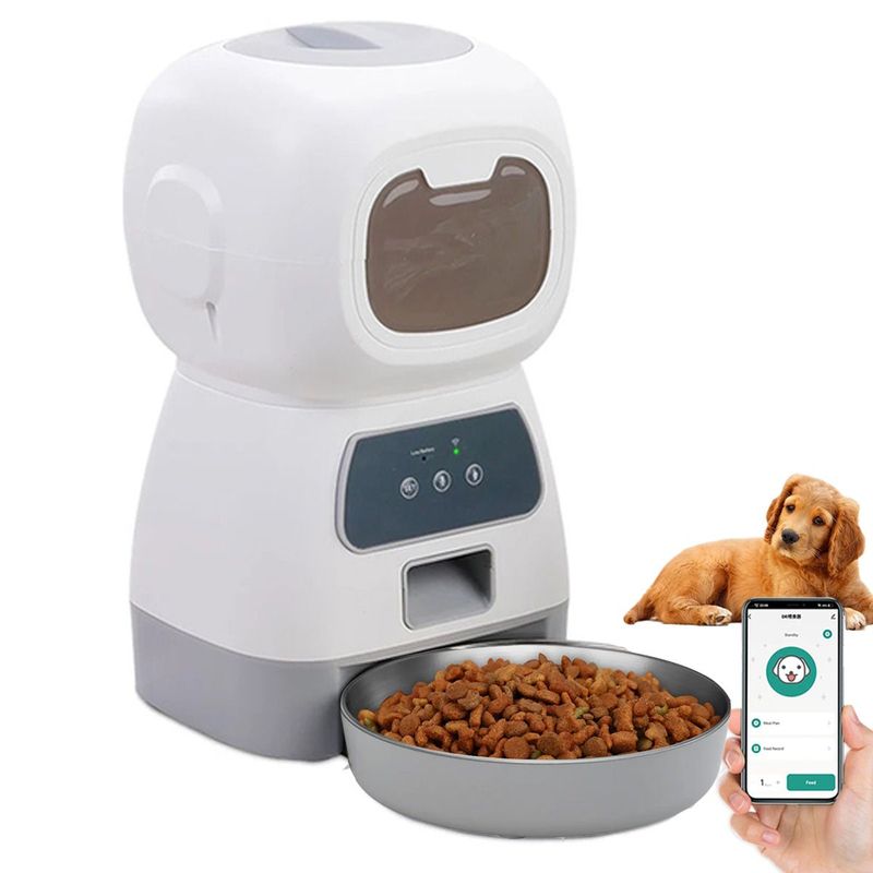 GENERICO - Comedero Dispensador Automatico Inteligente Mascotas Wifi