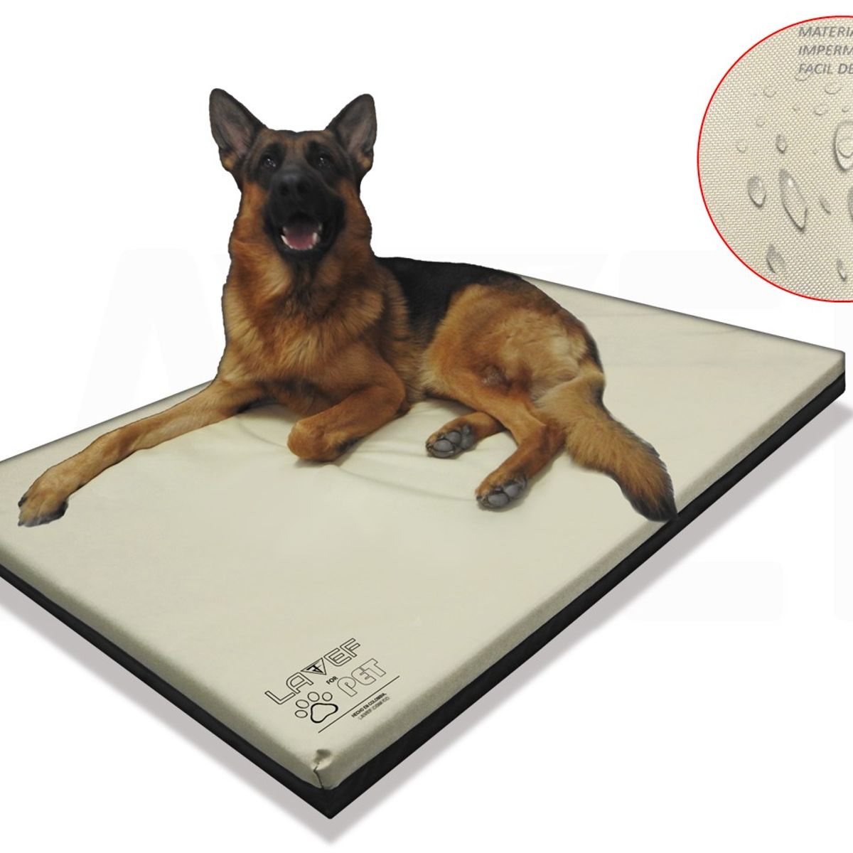 LAVEF - Cama Colchoneta Para Mascotas Impermeable 100x67cm